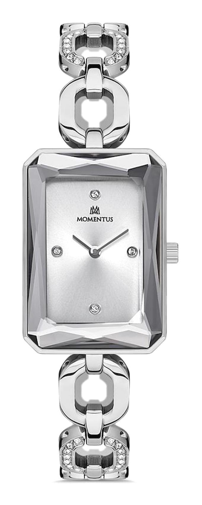 Momentus SW287S-02SS 24 mm Gri Çelik Kordon Analog Kadın Kol Saati