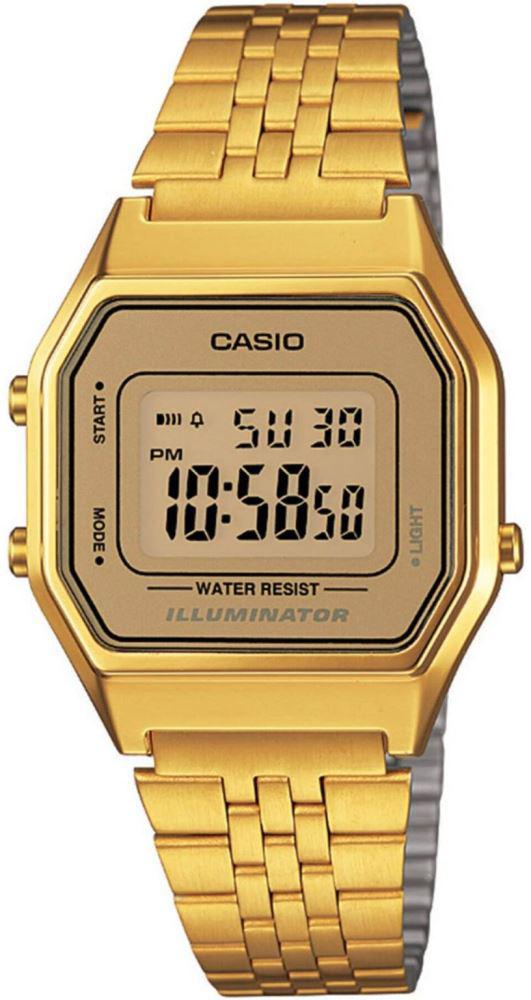 Casio LA680WGA-9DF Takvimli 28 mm Altın Çelik Kordon Analog Kadın Kol Saati