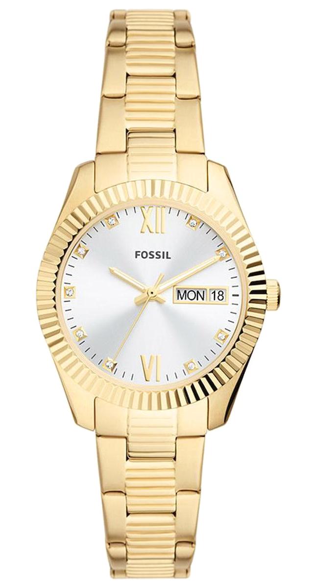 Fossil FES5199 Takvimli 32 mm Altın Çelik Kordon Analog Kadın Kol Saati