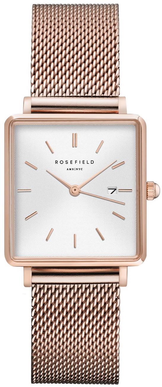 Rosefield QWSR.Q01 Takvimli 28 mm Rose Gold Çelik Kordon Analog Kadın Kol Saati