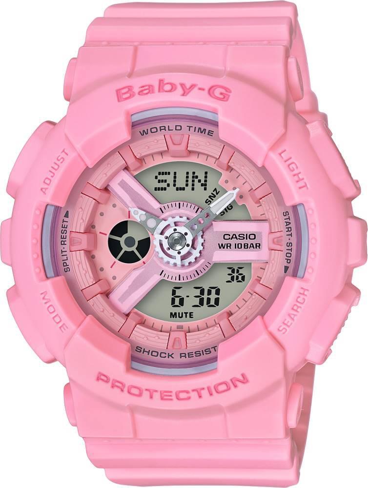 Casio BA-110-4A1DR Takvimli 43.4 mm Pembe Silikon Kordon Analog Kadın Kol Saati