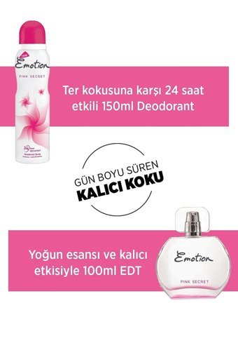 Emotion Pink Secret İkili Kadın Parfüm Deodorant Seti EDT