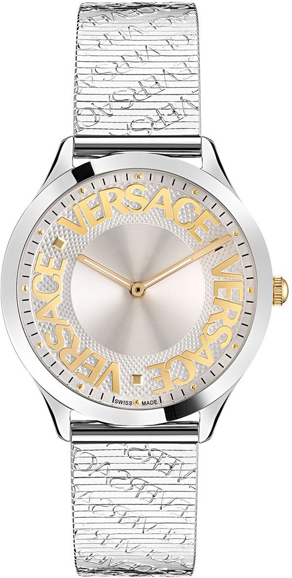 Versace VRSCVE2O00422 38 mm Gri Çelik Kordon Analog Kadın Kol Saati