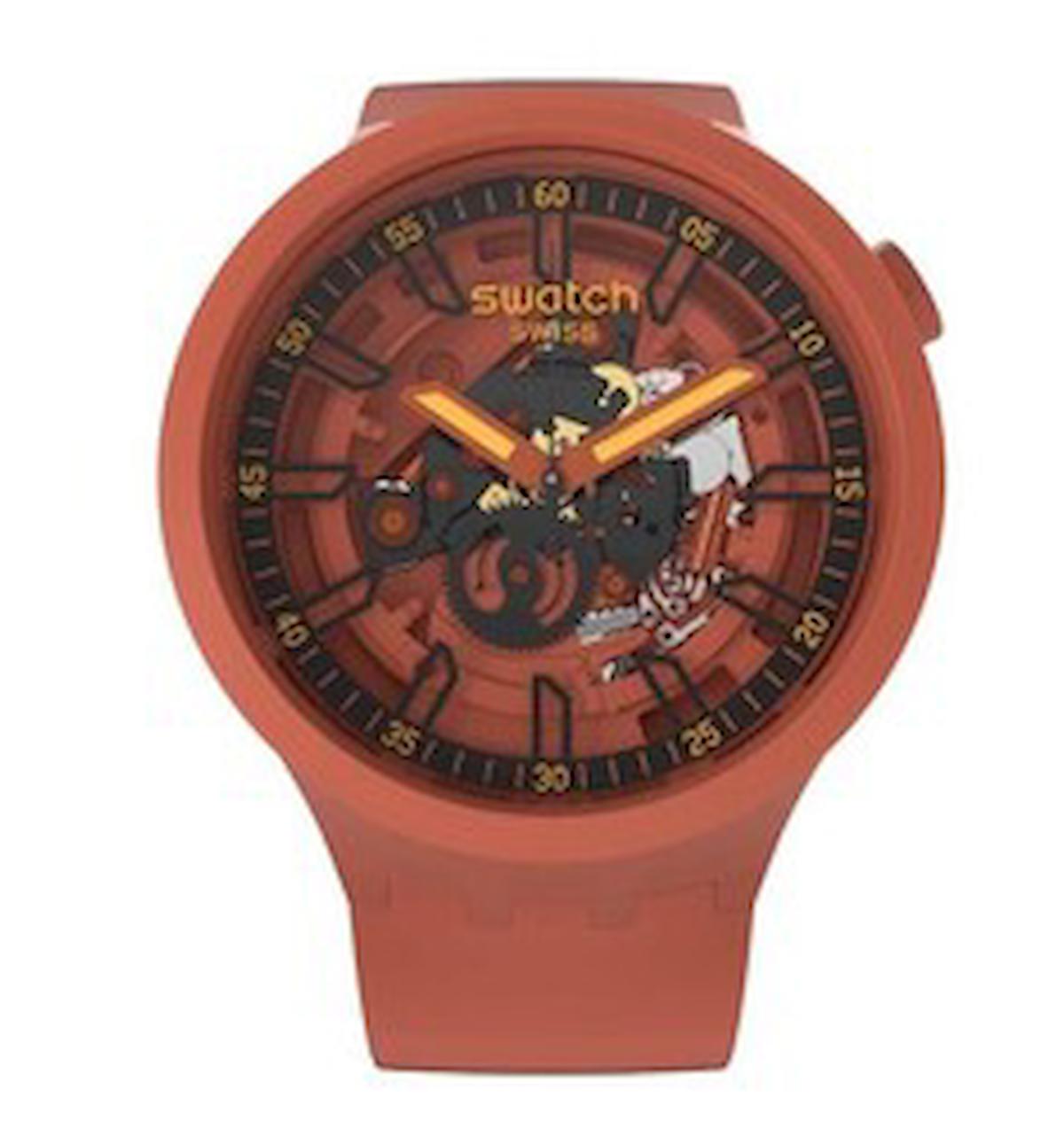 Swatch SB01R100 47 mm Kırmızı Çelik Kordon Analog Kadın Kol Saati