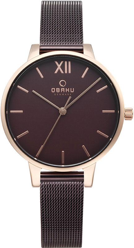 Obaku Denmark V209LXVNMN 34 mm Kahverengi Çelik Kordon Analog Kadın Kol Saati