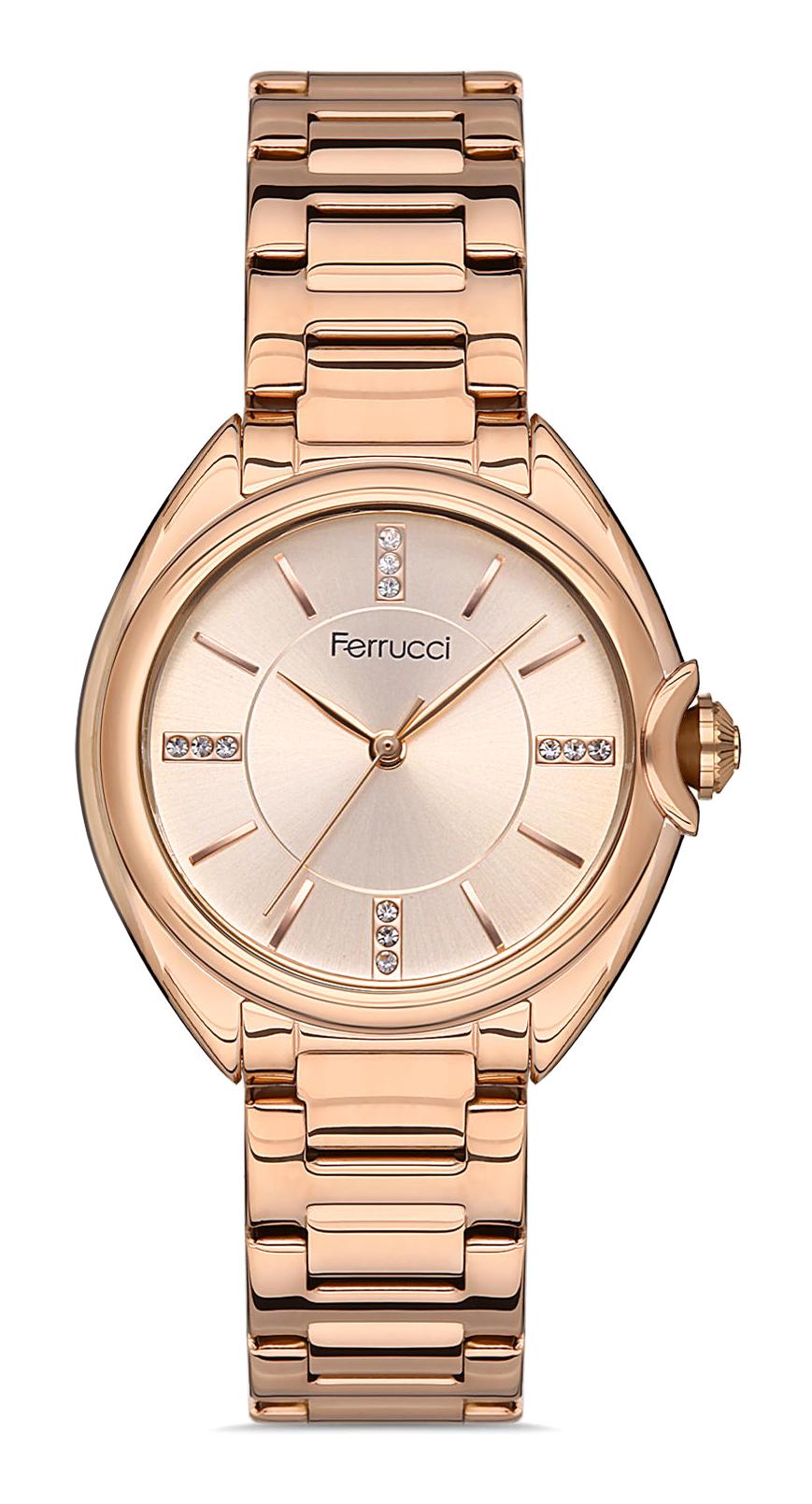 Ferrucci FC.13630M.02 36 mm Rose Gold Metal Kordon Analog Kadın Kol Saati