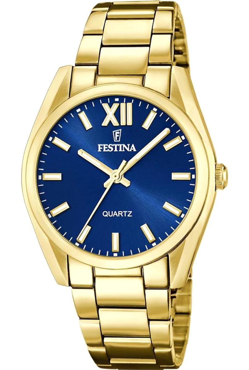 Festina F20640/5 37 mm Altın Çelik Kordon Analog Kadın Kol Saati