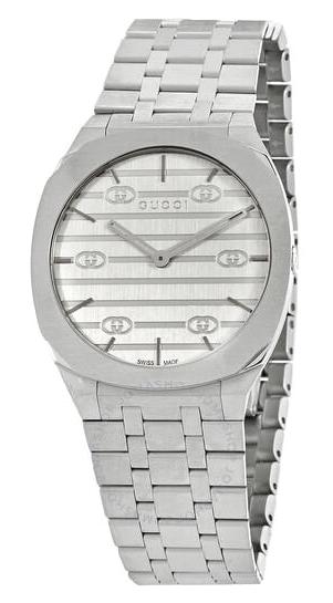 Gucci YA163402 36 mm Gri Çelik Kordon Analog Kadın Kol Saati