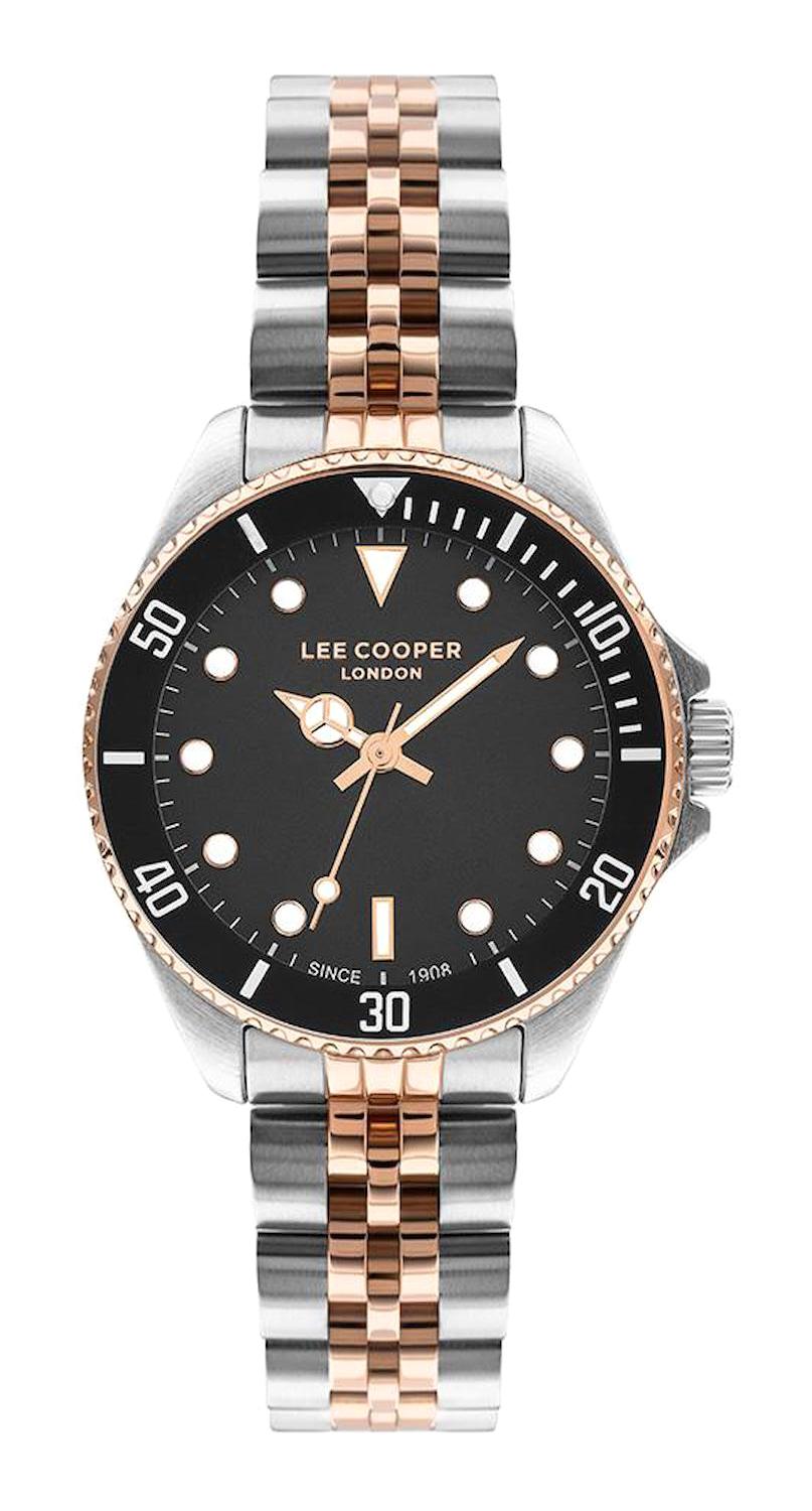 Lee Cooper LC07593.560 40 mm Gri Çelik Kordon Analog Kadın Kol Saati