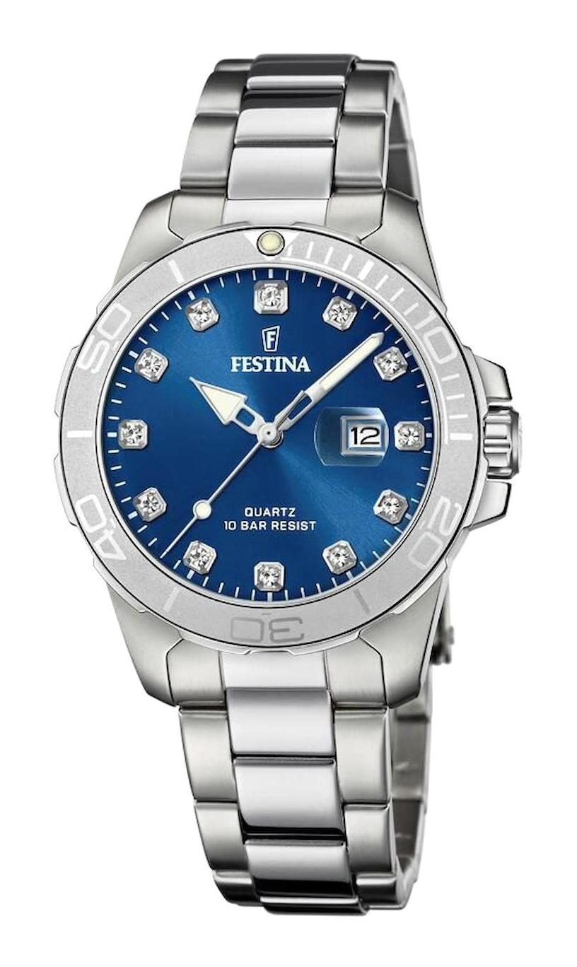 Festina F20503/6 36 mm Gri Çelik Kordon Analog Kadın Kol Saati