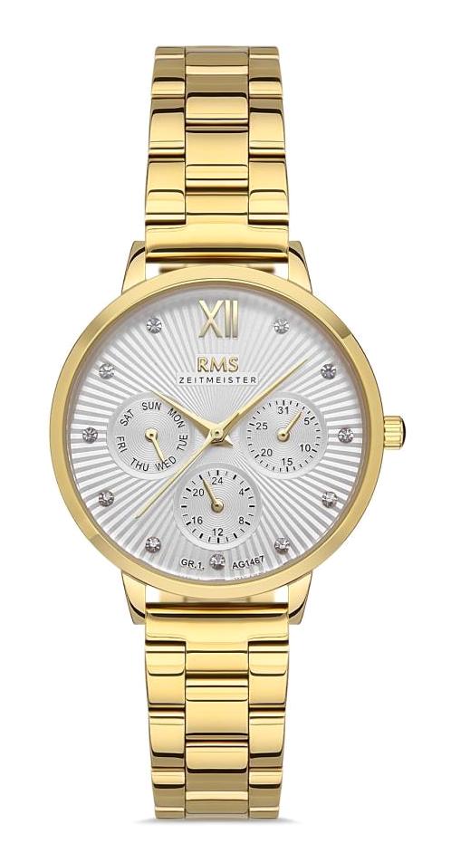 Romanson GR.1.AG1467.03 Takvimli 33 mm Altın Çelik Kordon Analog Kadın Kol Saati