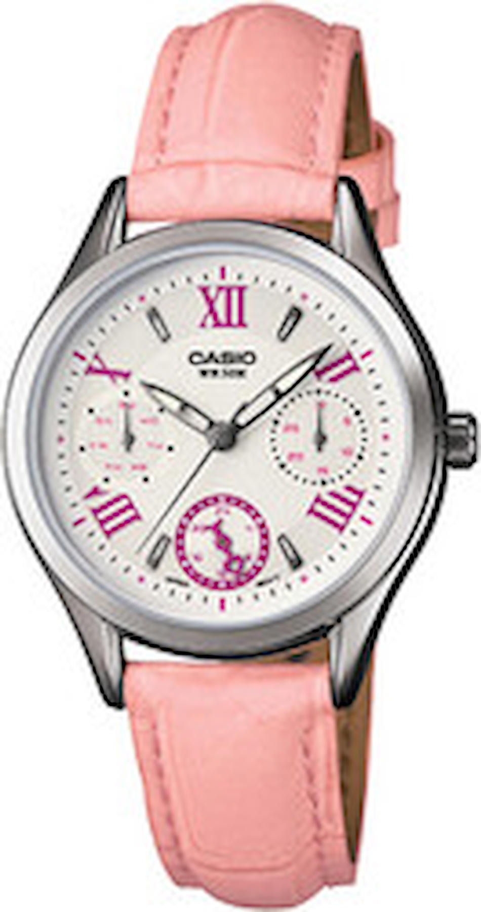 Casio LTP-E301L-4AVDF 30 mm Pembe Çelik Kordon Analog Kadın Kol Saati