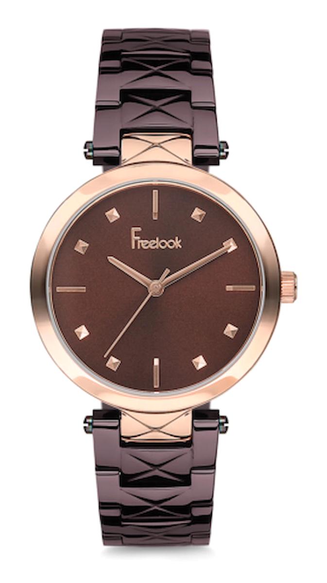 Freelook F.7.1011.02 36 mm Kahverengi Metal Kordon Analog Kadın Kol Saati