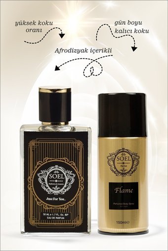 Soel Parfüm Egost İkili Erkek Parfüm Deodorant Seti EDP 50 ml + Flame Deodorant 150 ml