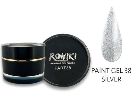 Roniki Paint Gel 38 Gümüş Işıltılı Kalıcı Oje