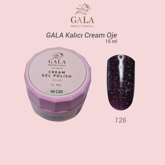 Gala Smart Professional Cream 126 Siyah Işıltılı Kalıcı Simli Jel Oje