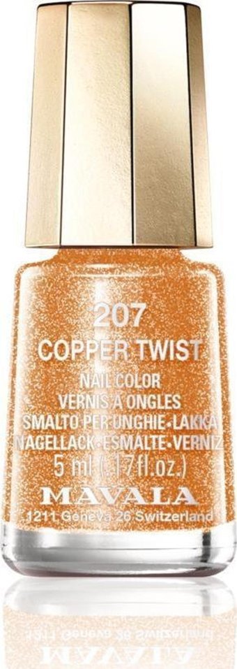 Mavala Copper Twist 207 Altın Sarısı Işıltılı Kalıcı Simli Oje