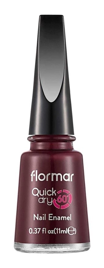 Flormar Quick Dry Nail Enamel Bordo Mat Oje