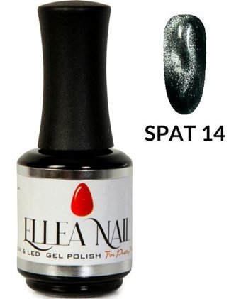 Ellea Nail Spat 14 Gri Işıltılı Kalıcı Simli Oje