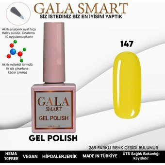 Gala Smart Klasik Seri 147 Sarı Parlak Kalıcı Oje