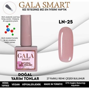 Gala Smart Natural LN25 Mor Işıltılı Kalıcı Oje