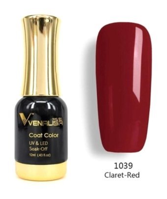 Venalisa Coat Color Claret Red 1039 Kırmızı Parlak Kalıcı Oje