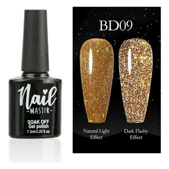 Nail Master Disco Club Serisi BD09 Altın Sarısı Işıltılı Kalıcı Simli Oje