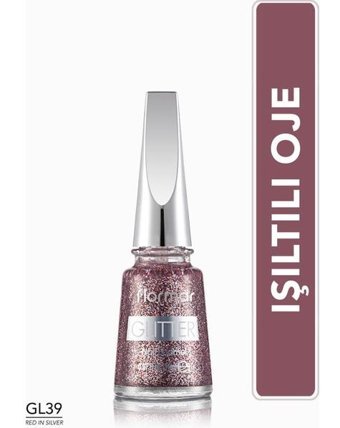 Flormar Glitter Nail Enamel GL39 Pembe Işıltılı Simli Oje