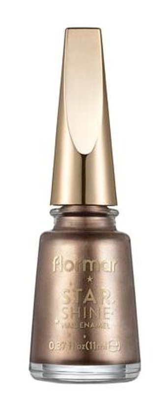 Flormar Star Shine Nail Enamel ST02 Kahverengi Sedefli Simli Oje