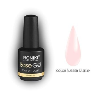 Roniki Color Rubber Base 039 Pembe Parlak Kalıcı Oje