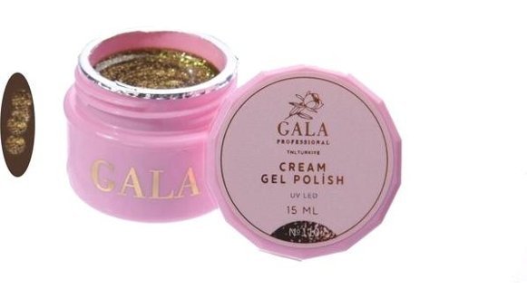 Gala Smart Professional Cream 110 Altın Sarısı Işıltılı Kalıcı Simli Jel Oje