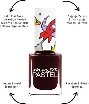 Pastel Muse 365 Bordo Parlak Oje