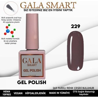 Gala Smart Klasik Seri 229 Mor Parlak Kalıcı Oje