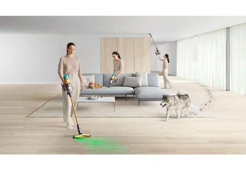 Dyson V12 Detect Slim Kuru Hepa Filtreli 150 W Kablosuz Şarjlı Dikey Süpürge Sarı