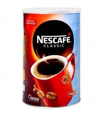 Nescafe Classic Sade 1 kg 1 Teneke Granül Kahve Hazır Kahve