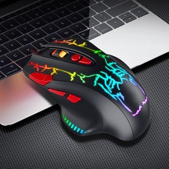 Ccylez G550 RGB Ergonomik Makrolu Kablolu Desenli Siyah Optik Gaming Mouse