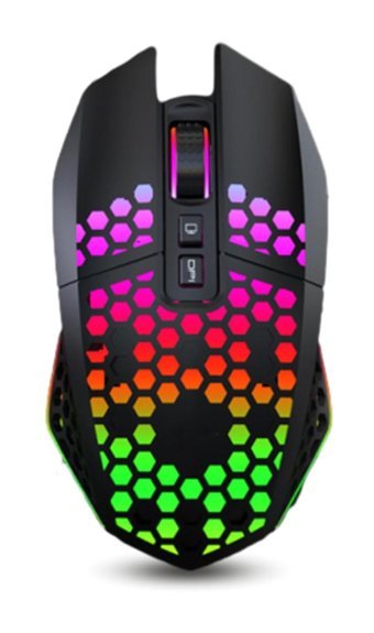 Lazmin112 RGB Sessiz Makrolu Kablosuz Siyah Optik Gaming Mouse