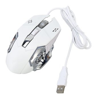 Shanrya Makrolu Kablolu Beyaz Optik Gaming Mouse