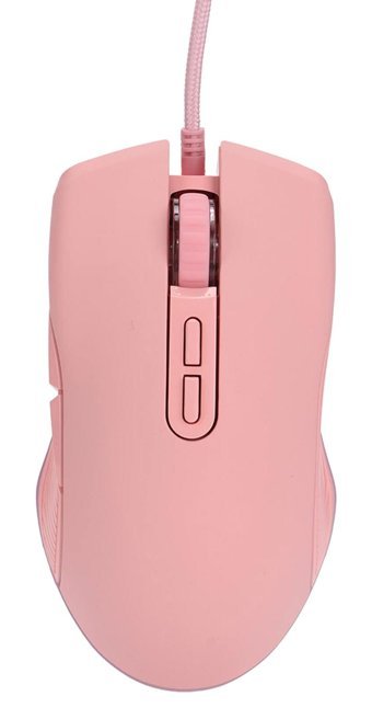 Aeun Makrolu Kablolu Pembe Optik Gaming Mouse