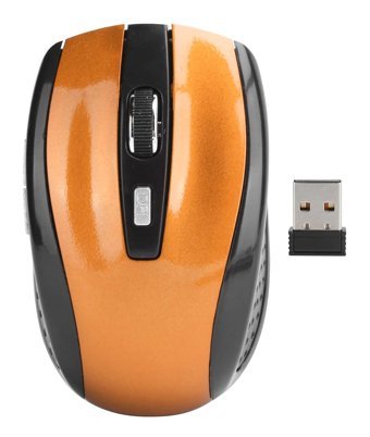 Goshyda Ergonomik Makrolu Kablosuz Turuncu Optik Mouse