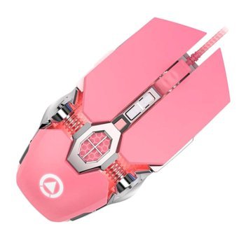 Osaladı RGB Makrolu Kablolu Pembe Optik Mouse