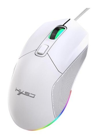 Hallow RGB Makrolu Kablolu Beyaz Optik Gaming Mouse