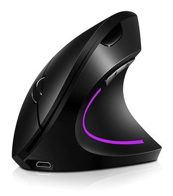 Pepisky RGB Ergonomik Dikey Makrolu Kablosuz Siyah Optik Gaming Mouse