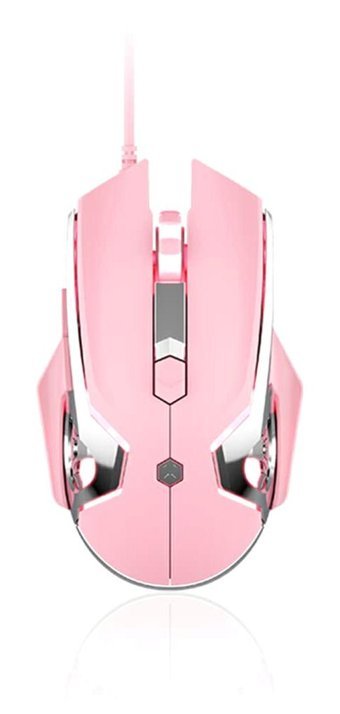 Auklopvzz Programlanabilir RGB Makrolu Kablolu Pembe Optik Gaming Mouse