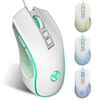 Generic X100 RGB Ergonomik Makrolu Kablolu Beyaz Optik Gaming Mouse