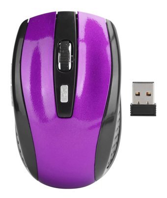 Goshyda Ergonomik Makrolu Kablosuz Mor Optik Mouse