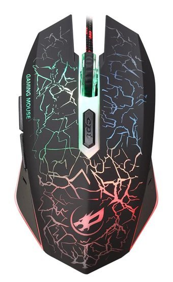 Tignapoo RGB Ergonomik Makrolu Kablolu Desenli Siyah Optik Gaming Mouse