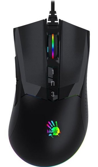 Bloody W90 Max RGB Makrolu Kablolu Siyah Optik Gaming Mouse