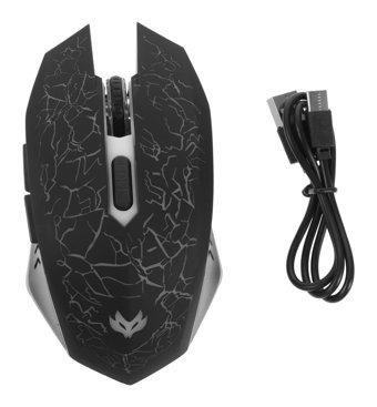 Partykindom RGB Makrolu Kablosuz Siyah Optik Gaming Mouse