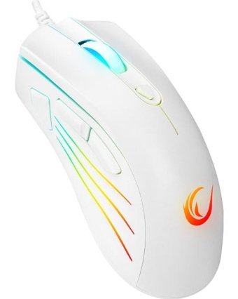 Rampage SMX-R33 Limbo RGB Makrolu Kablolu Beyaz Optik Mouse